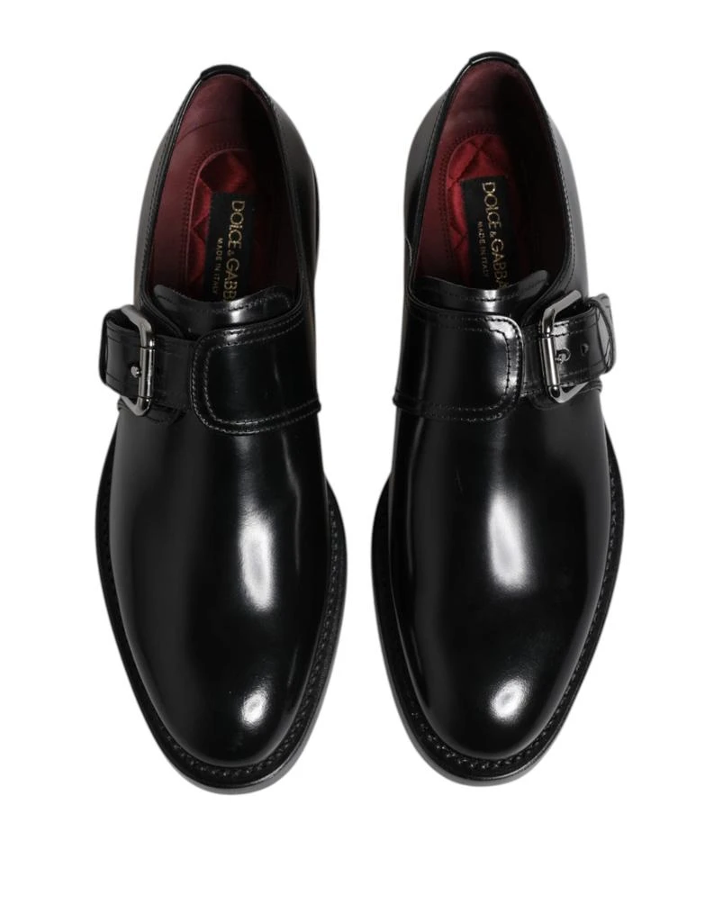 Dolce & Gabbana Dolce & Gabbana Black Leather Monk Strap Derby Formal Shoes 3