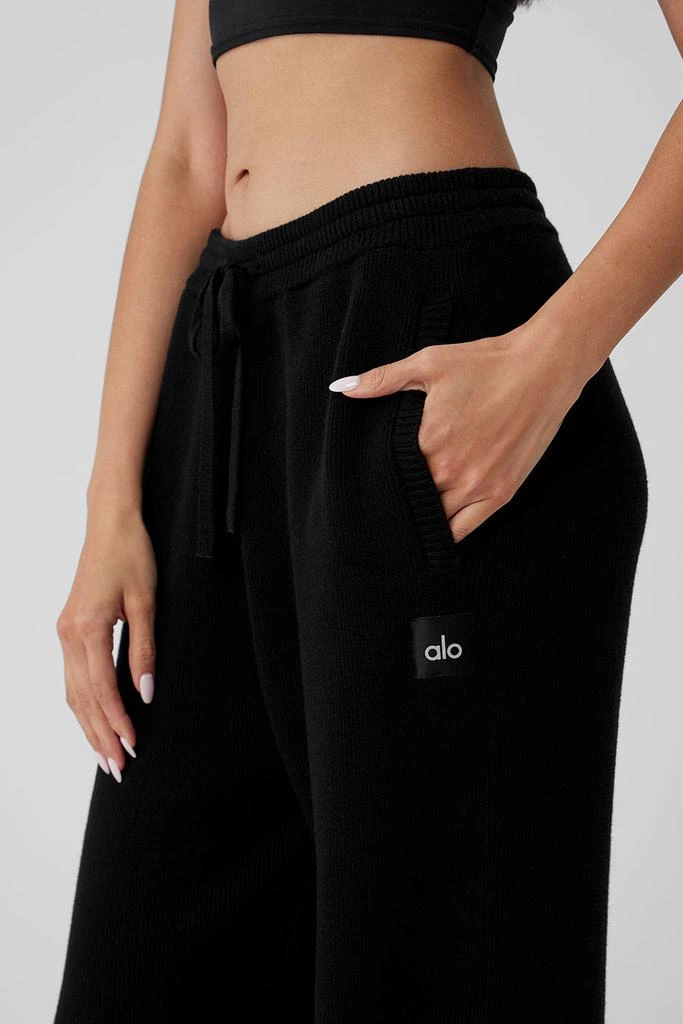 Alo Yoga Scholar Straight Leg Sweatpant - Black 4