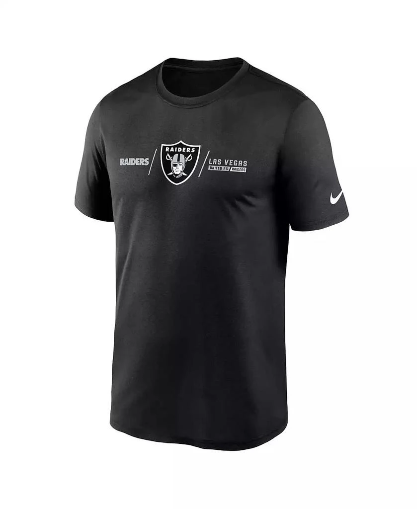 NIKE Men's Black Las Vegas Raiders Horizontal Lockup Legend T-shirt 3