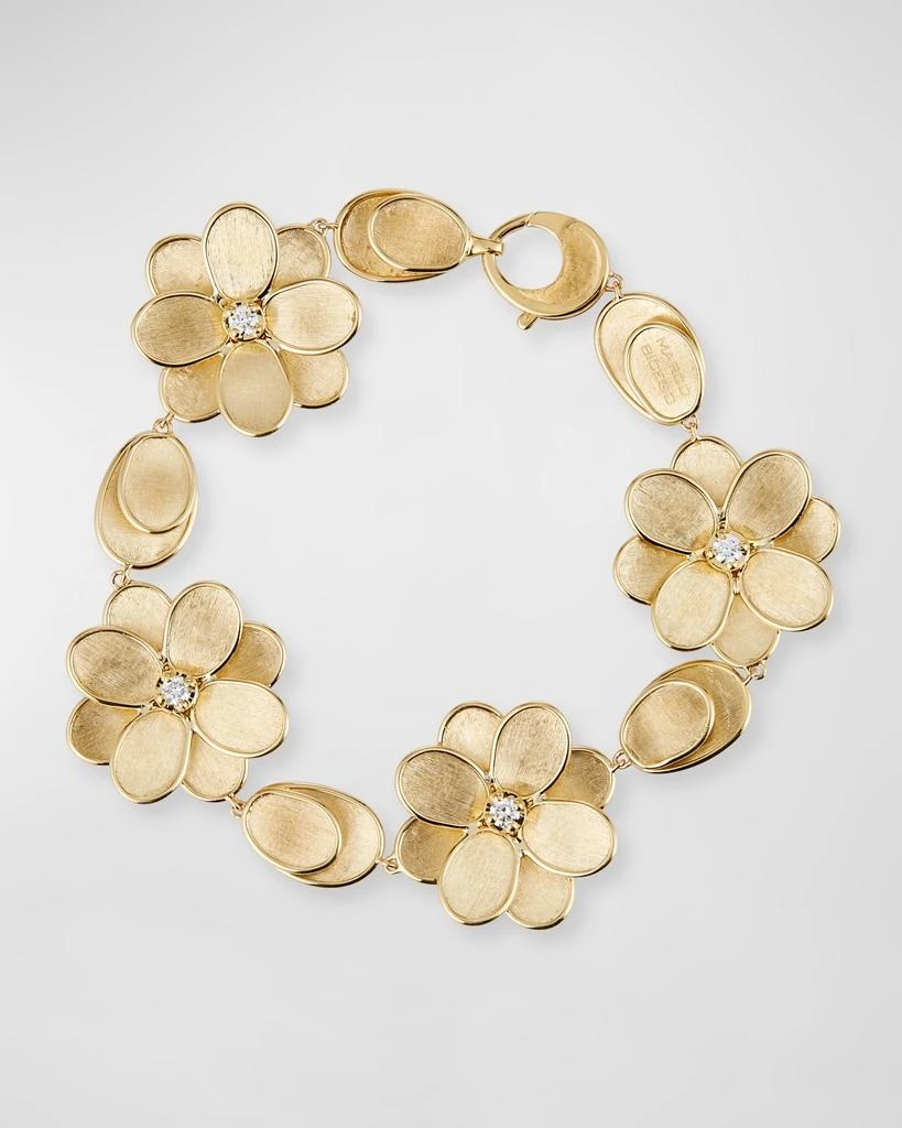 Marco Bicego Petali 18K Yellow Gold Diamond Flower Bracelet 1