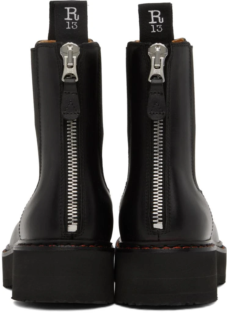 R13 Black Single Stack Chelsea Boots 2