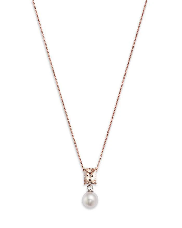Bloomingdale
s Morganite 
Cultured Freshwater Pearl Pendant Necklace in 14K Rose Gold, 16-18"