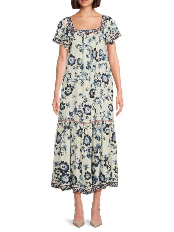 Max Studio ​Floral Square-Neck Maxi Dress 1