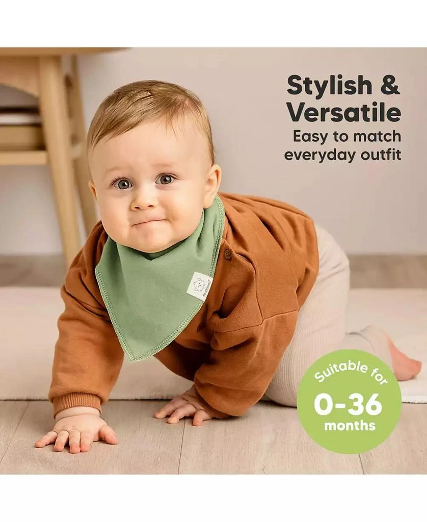 KeaBabies 10pk Baby Bandana Bibs, Cotton Baby Drool Bibs for Baby Boy, Girl, Baby Bibs for Infant, Newborn 4