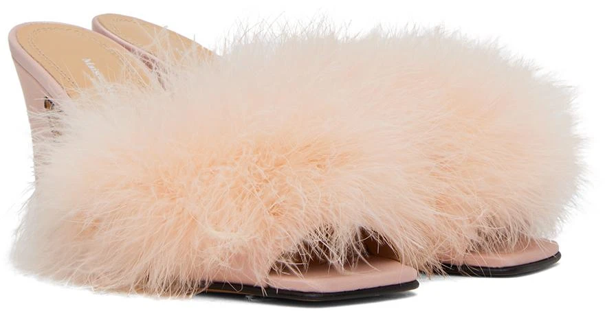 Maison Margiela Pink Feather Mules 4