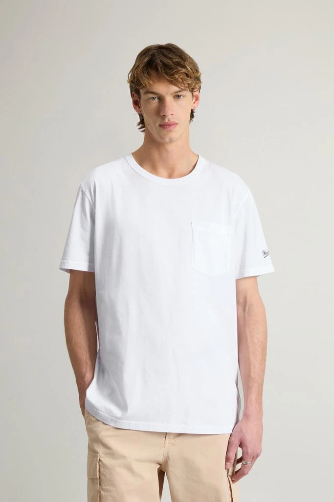 Woolrich Pure Cotton T-Shirt with Pocket - Men - Black 1
