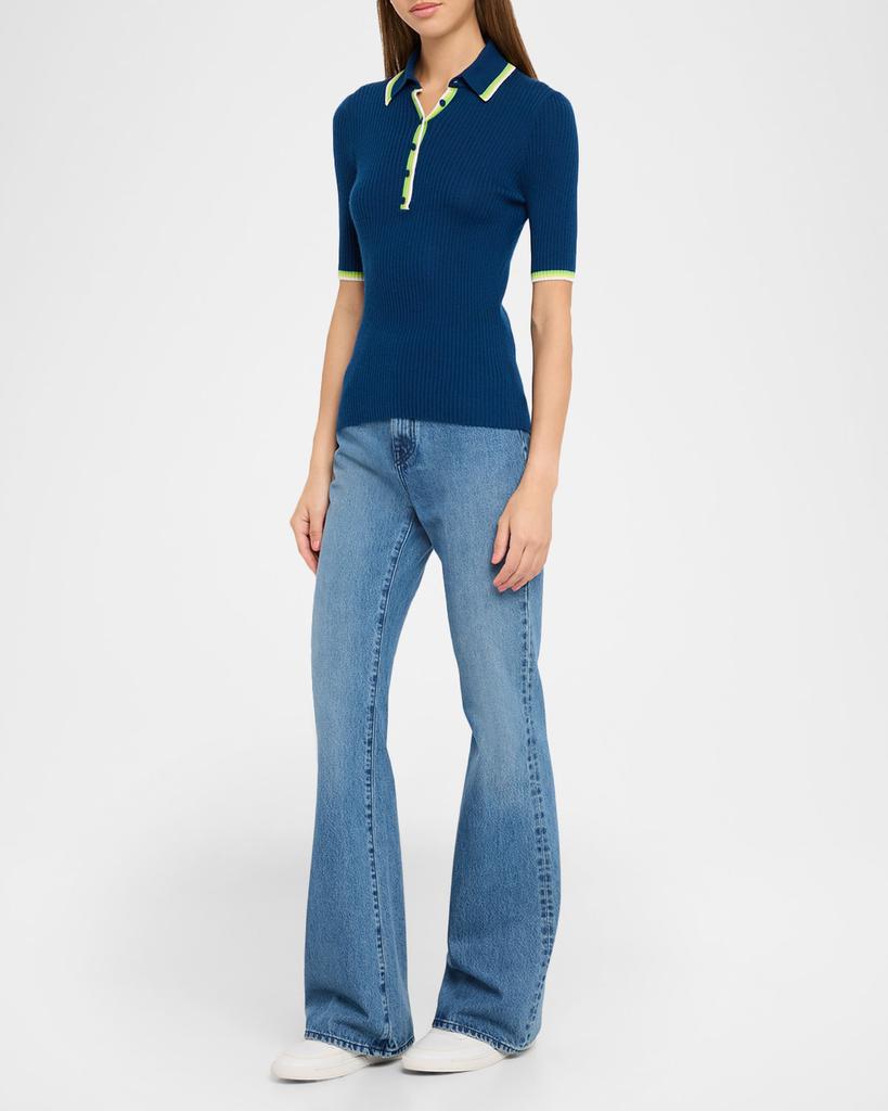 Gabriela Hearst Willa High-Rise Bootcut-Leg Jeans