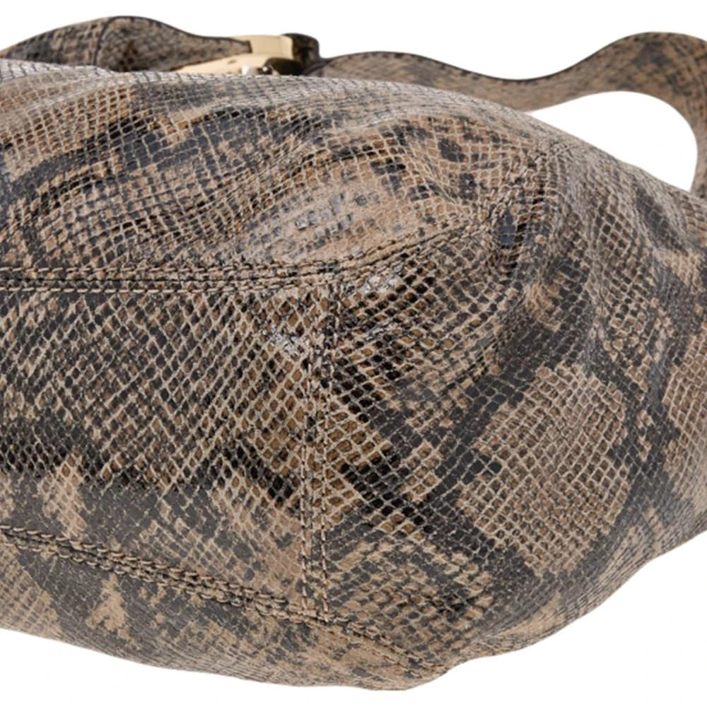 Michael Kors MICHAEL Michael Kors Brown Python Embossed Leather Hobo 11