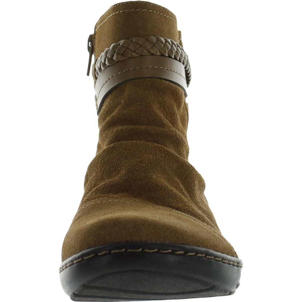 Clarks Cora Braid Boot Womens Faux Suede Braided Ankle Boots 3