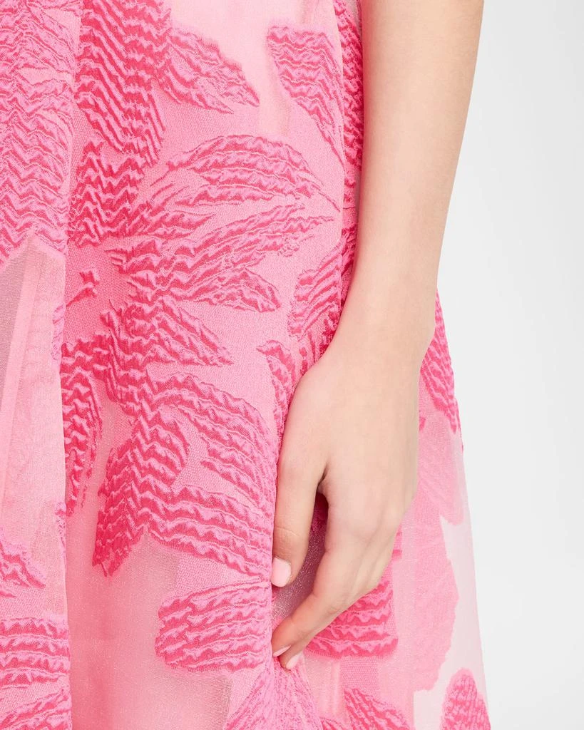 Talbot Runhof Floral Fil Coupe Sleeveless A-Line Evening Gown 5