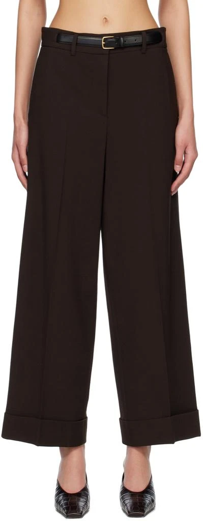 Recto Brown Belted Trousers 1
