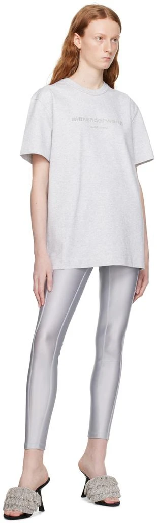 Alexander Wang Gray Glitter T-Shirt 4