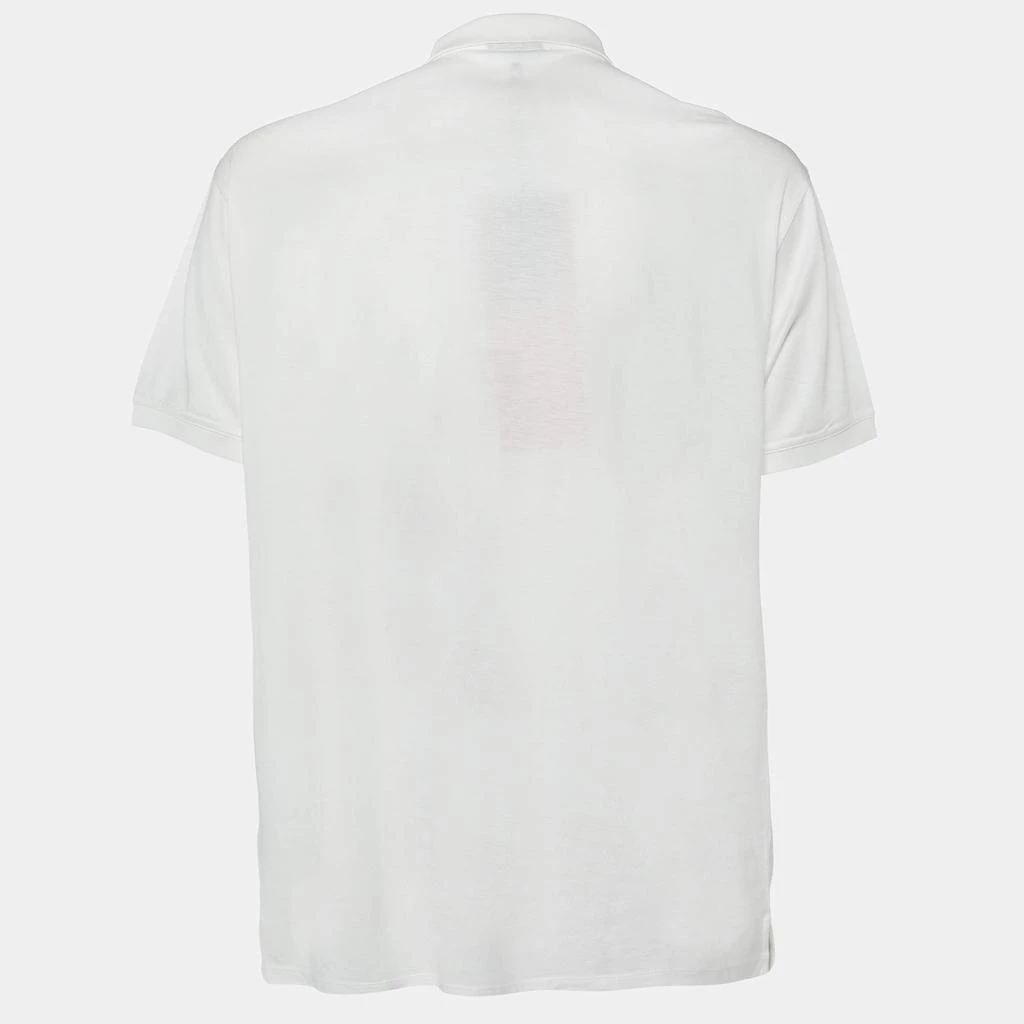 Emporio Armani Emporio Armani White Jersey Logo Embroidered Polo T-Shirt 3XL 2
