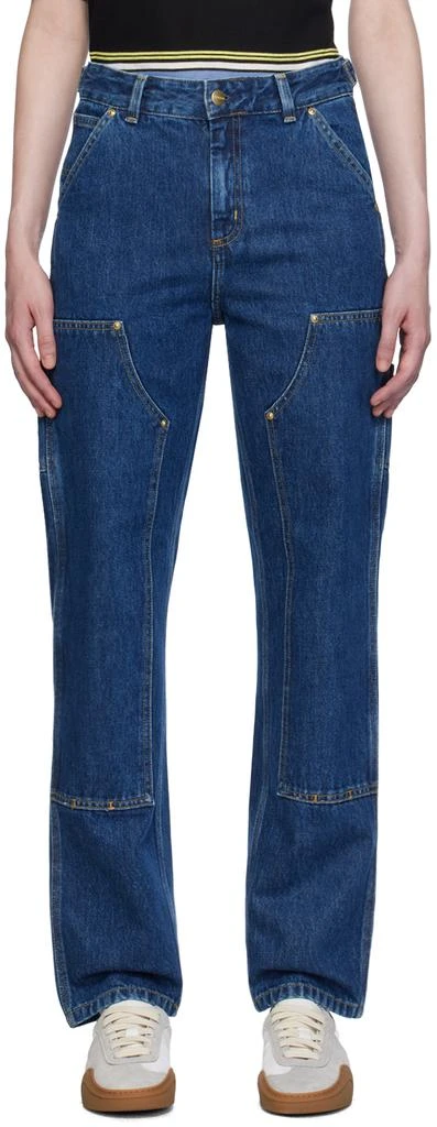Carhartt WIP Blue Nashua Double Knee Jeans 1