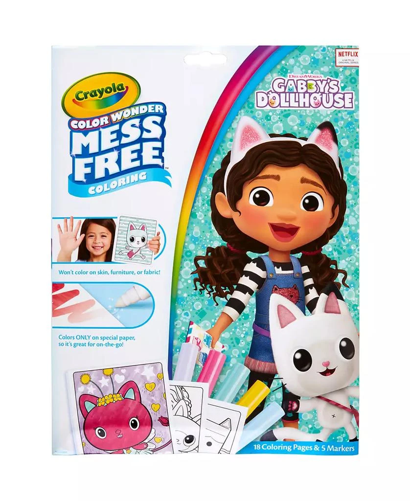 Crayola Color Wonder Gabby's Dollhouse Coloring Pad and Markers, Pack of 2 6