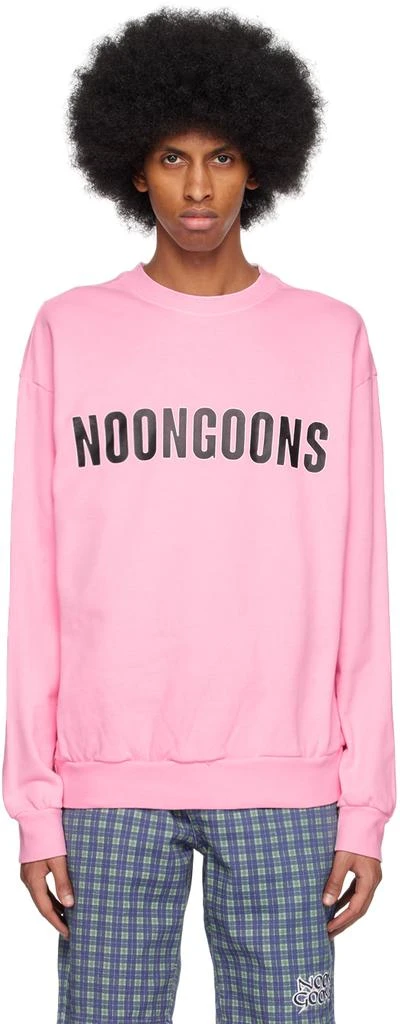 Noon Goons Pink Spellout Sweatshirt 1