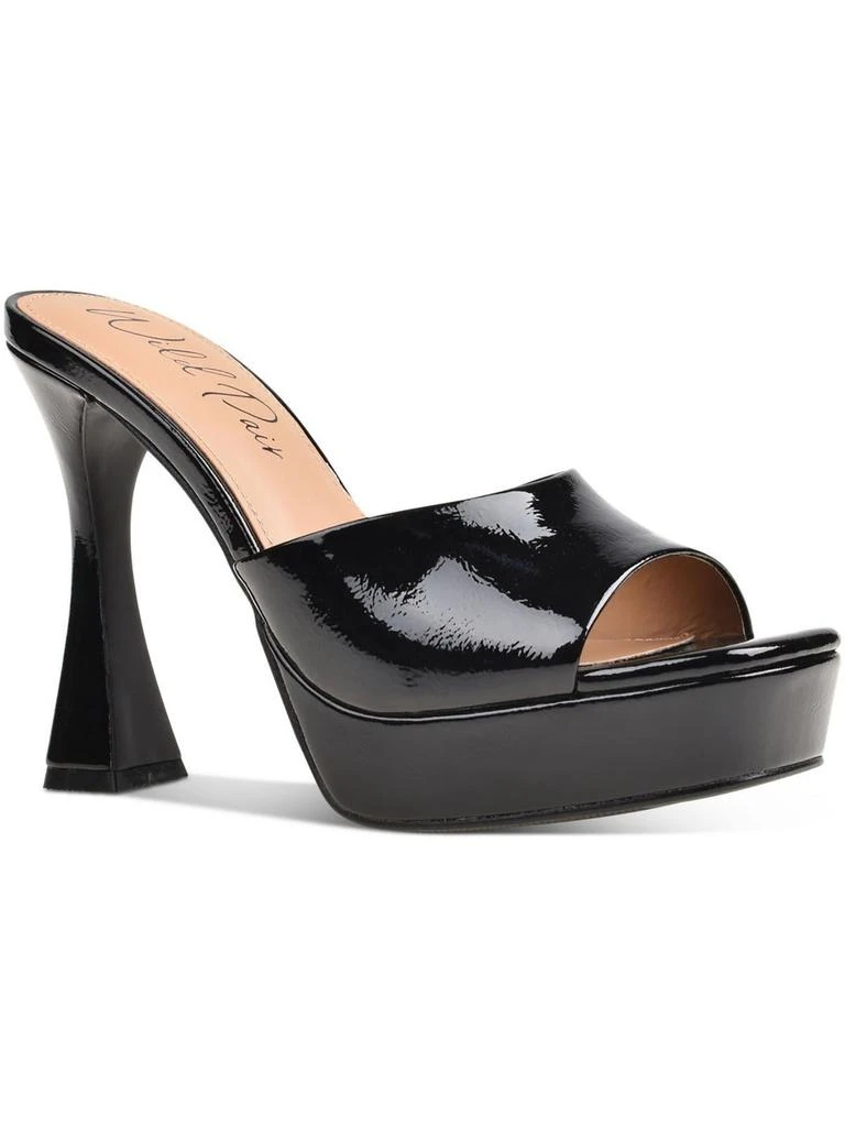 Wild Pair Rajaa Womens Faux Leather Peep-Toe Platform Sandals 1