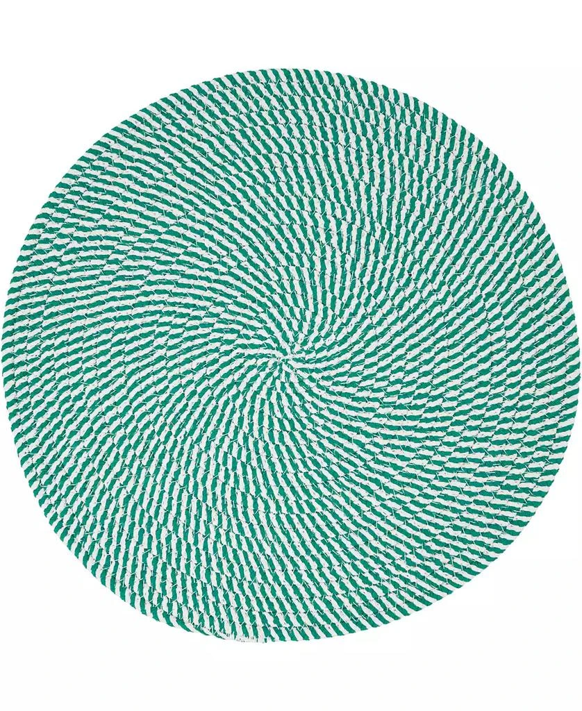 Saro Lifestyle Stripe of Mint Placemats, 15" Round 3