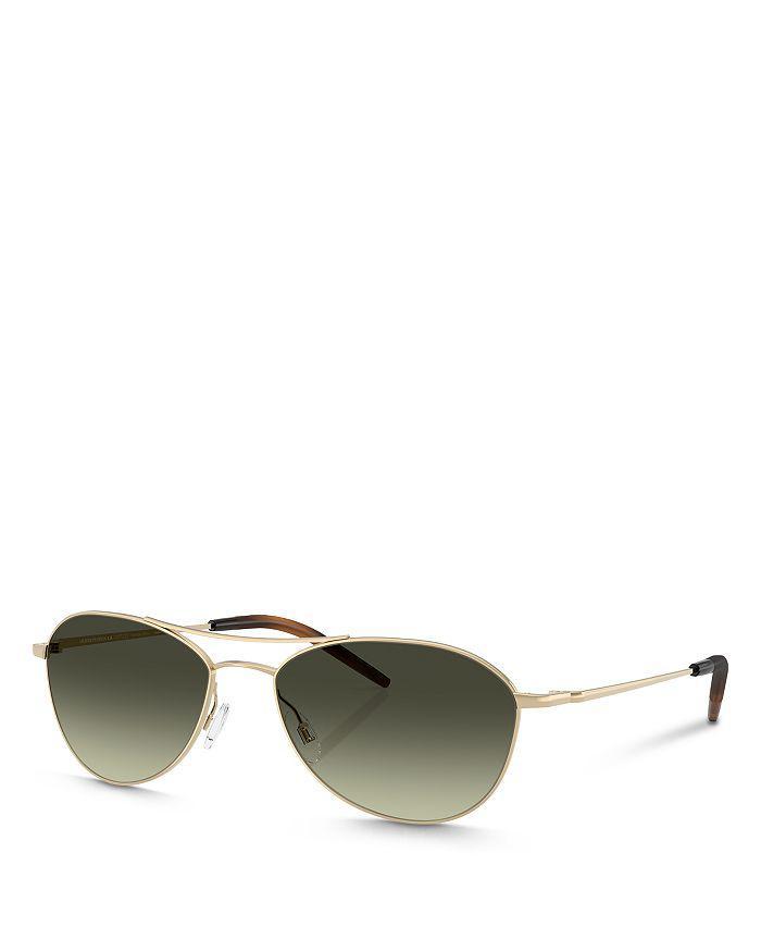 Oliver Peoples OV1358S Aero II Aviator Sunglasses, 57mm