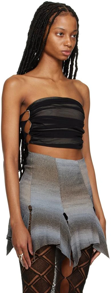 RUI Black Gathered Tube Top 2