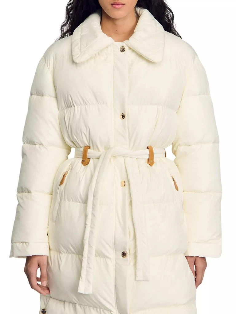 Sandro Quilted Mid Length Puffer Jacket 2