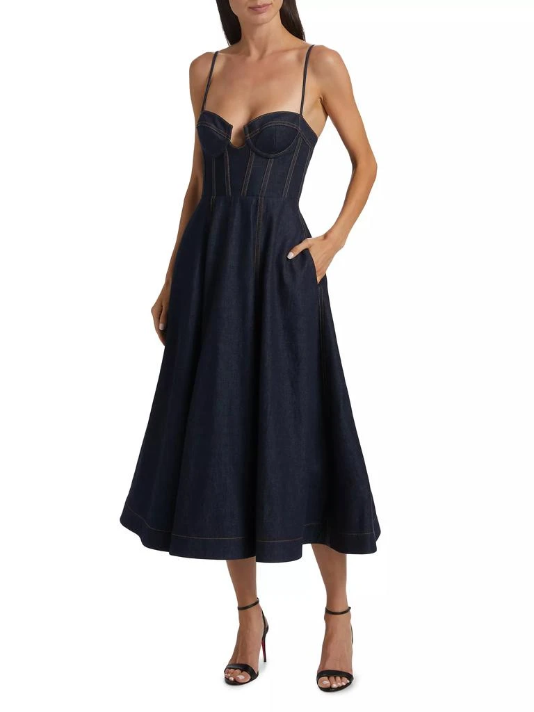 Zimmermann Crush Denim Corset Dress 2