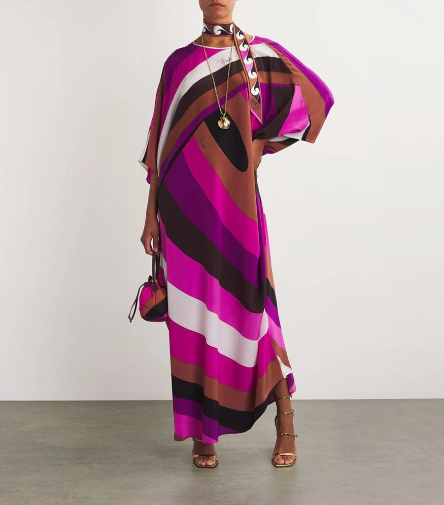 PUCCI Silk Orchidee Print Scarf 2