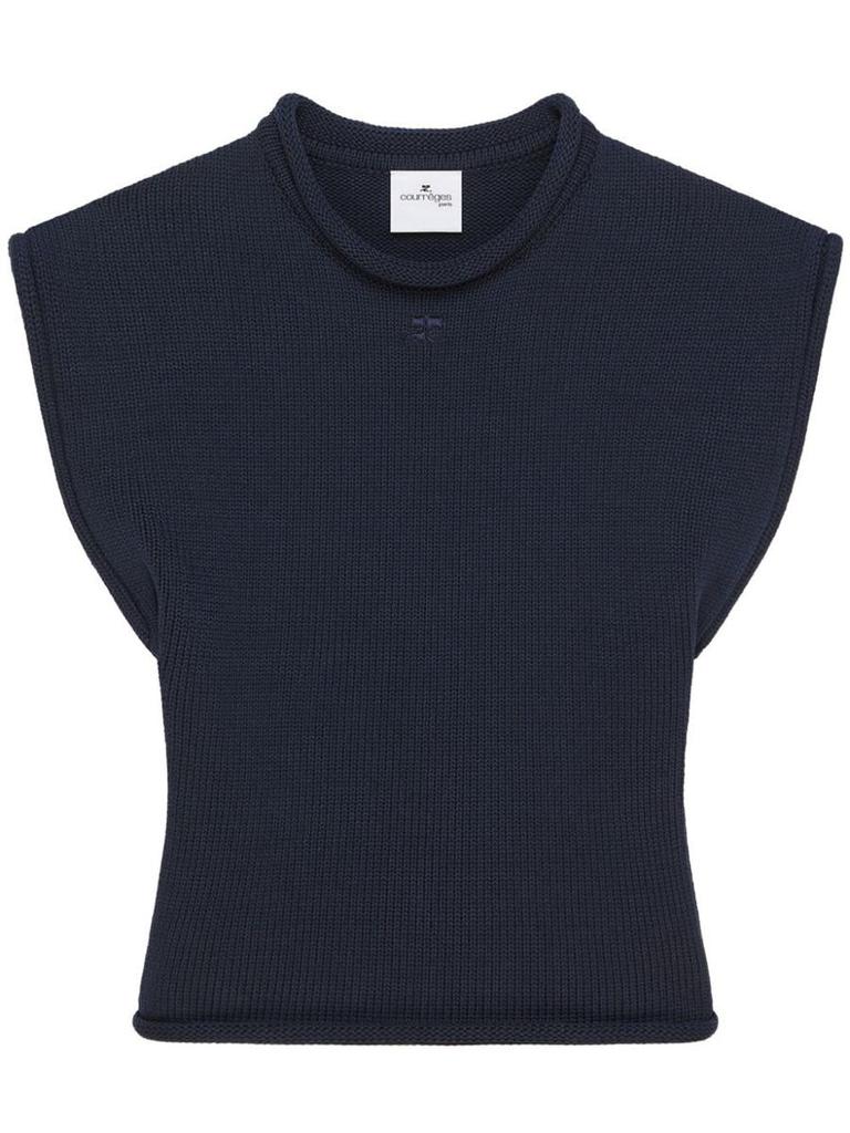 Courrèges Courrèges Cropped Sleeveles Sweater Clothing