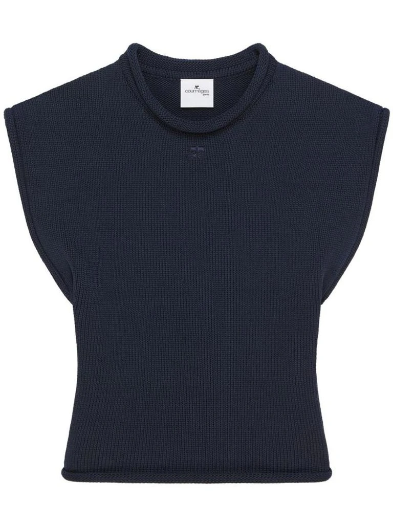 Courrèges Courrèges Cropped Sleeveles Sweater Clothing 1