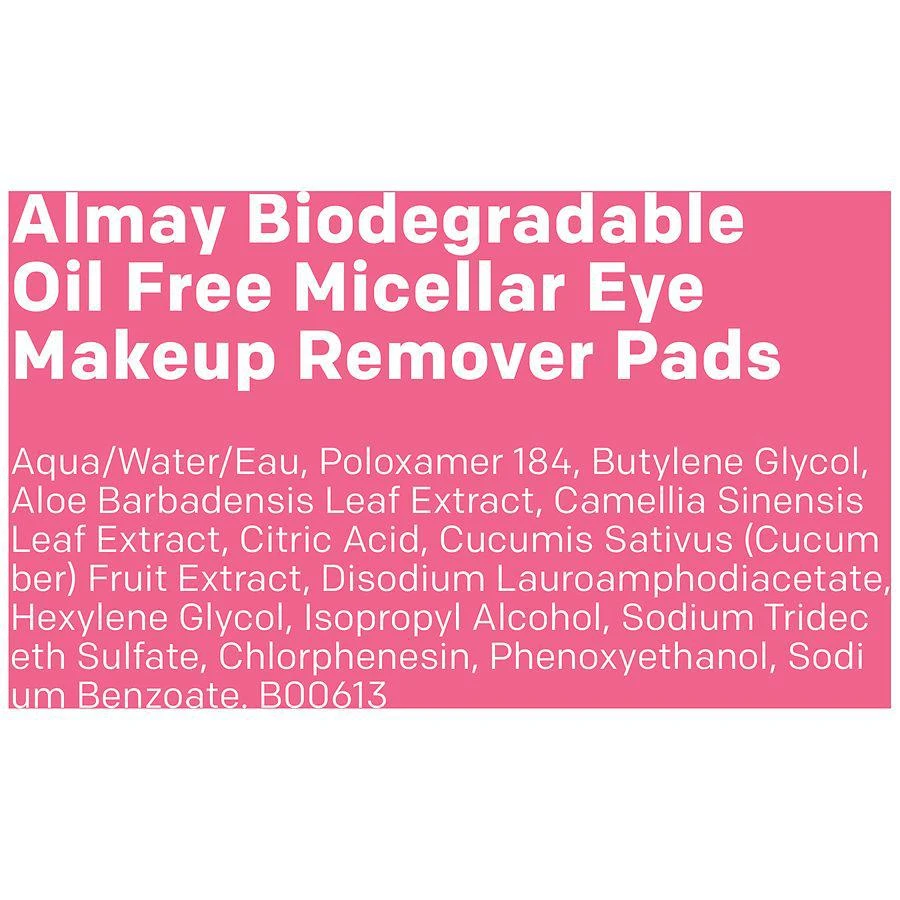 Almay Biodegradable Oil Free Micellar Eye Makeup Remover Pads 3