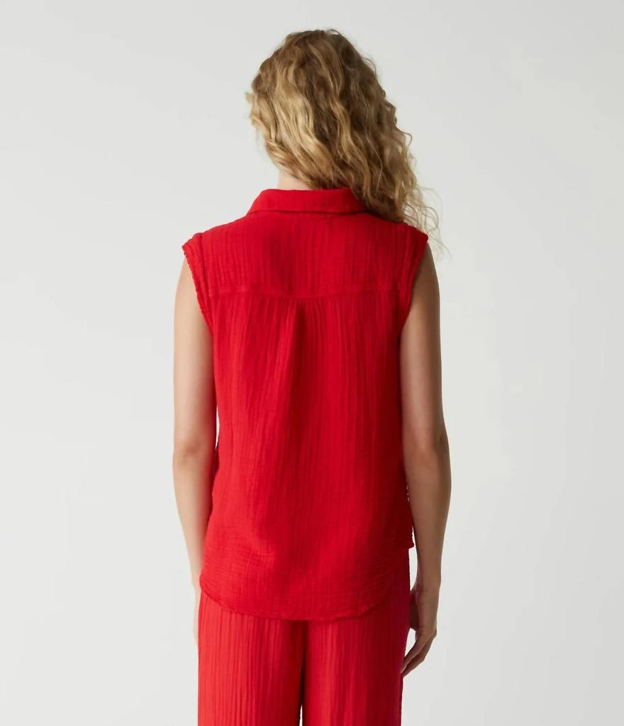 Michael Stars Michael Stars - Monique Gauze Button-down Tank Top 3