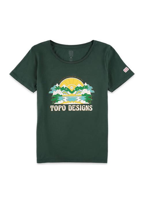 Topo Designs Designs   Peaks Valleys Graphic T Shirt