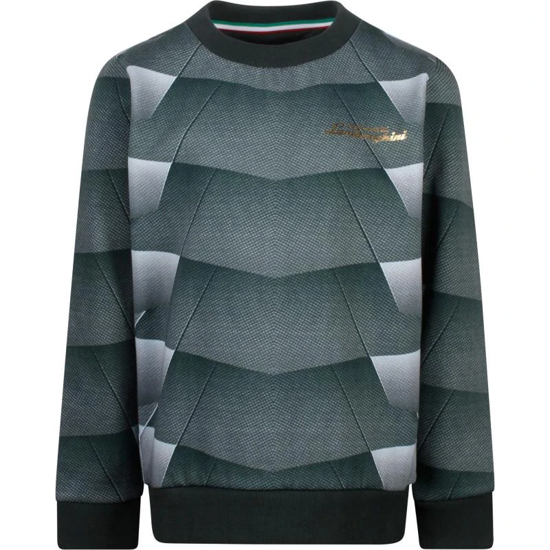 AUTOMOBILI LAMBORGHINI Monogram sweatshirt in green 1