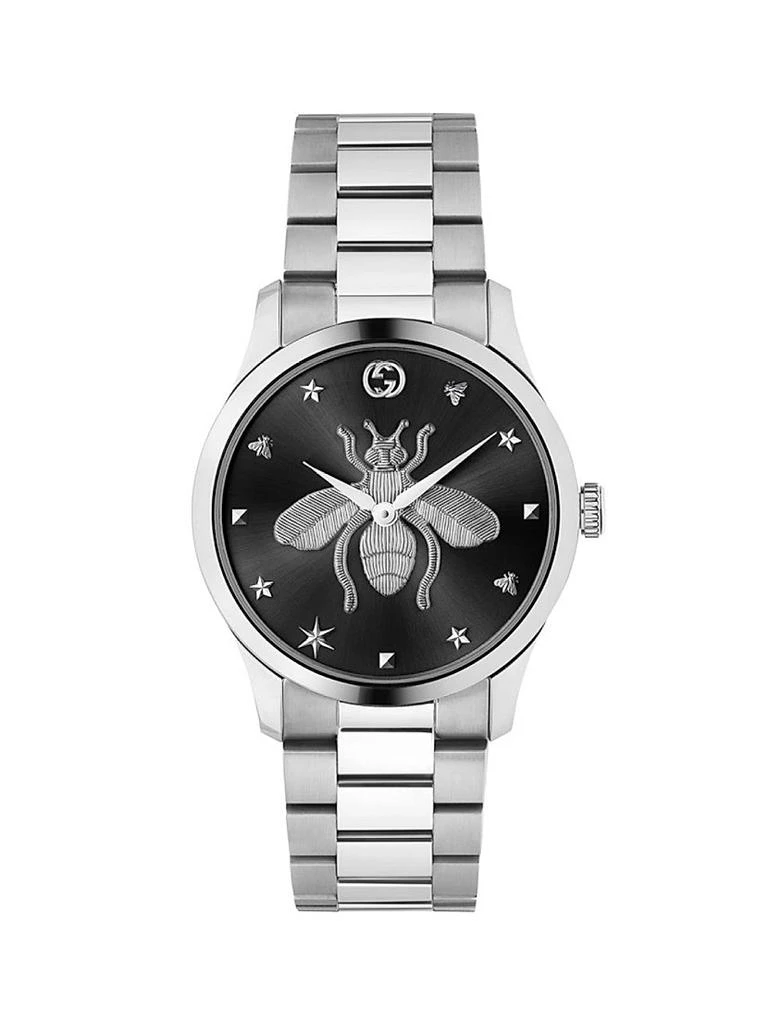 Gucci G-Timeless Collection Bee Stainless Steel Chronograph Watch 1