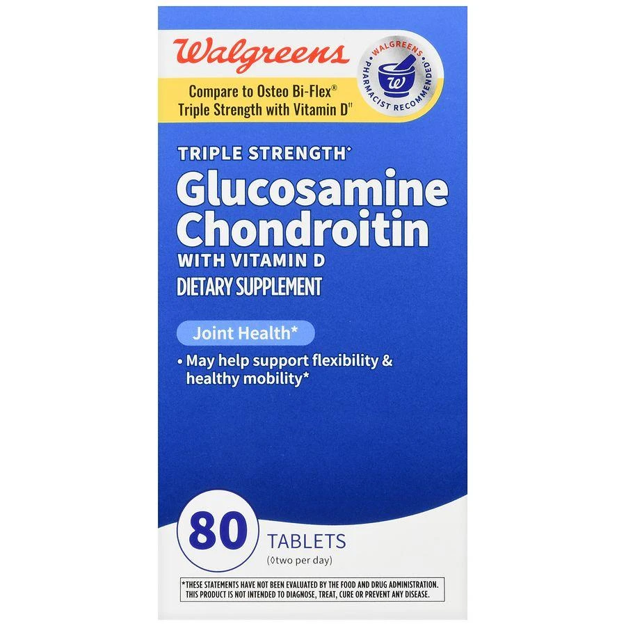 Walgreens Glucosamine Chondroitin with Vitamin D Tablets Triple Strength (40 days) 2