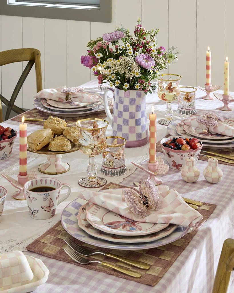 MacKenzie-Childs Pink Butterfly Hill Napkin Rings, Set of 4 2