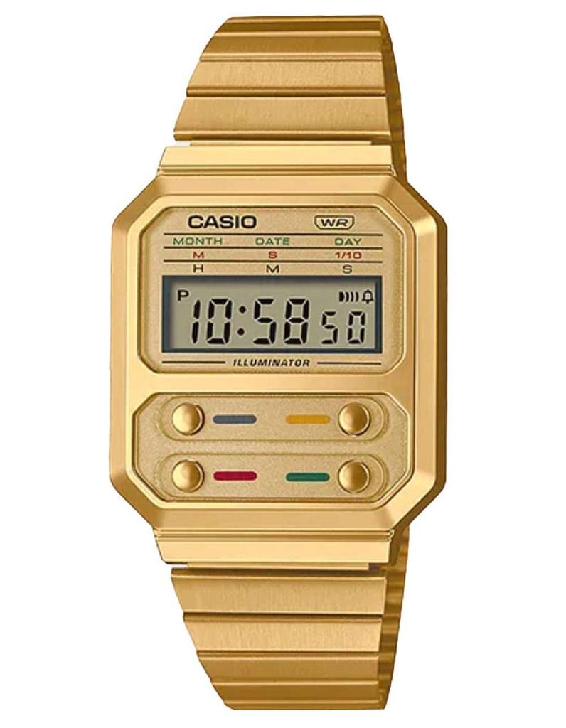 Casio Vintage Digital Gold-Tone Unisex Watch