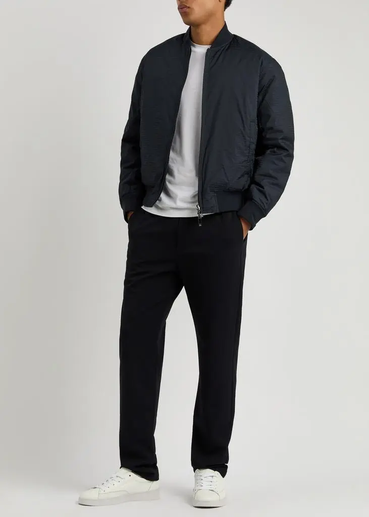 Emporio Armani Logo reversible nylon bomber jacket 4
