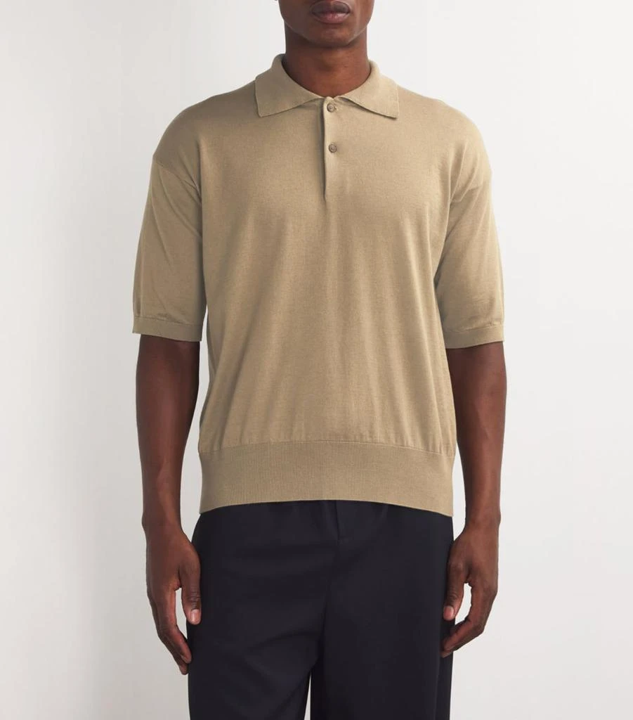 The Row Tiago Cotton-Cashmere Polo Shirt 3