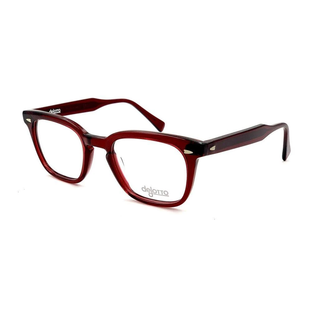 DELOTTO Dl22 8003 Rectangular Deep Red Celluloid Eyewear