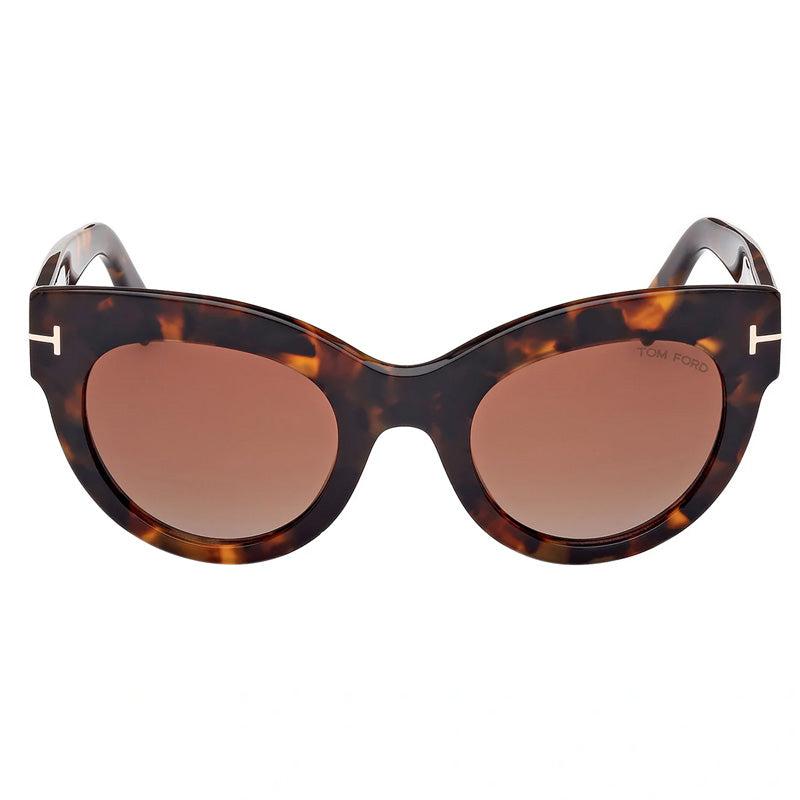 Tom Ford Tom Ford Cat Eye Full Rim, with a Dark Havana frame and Bordeaux Gradient lens.
