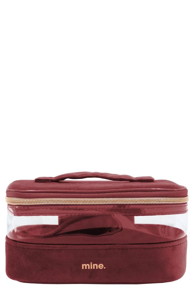 MYTAGALONGS Velour Medium Train Cosmetics Case