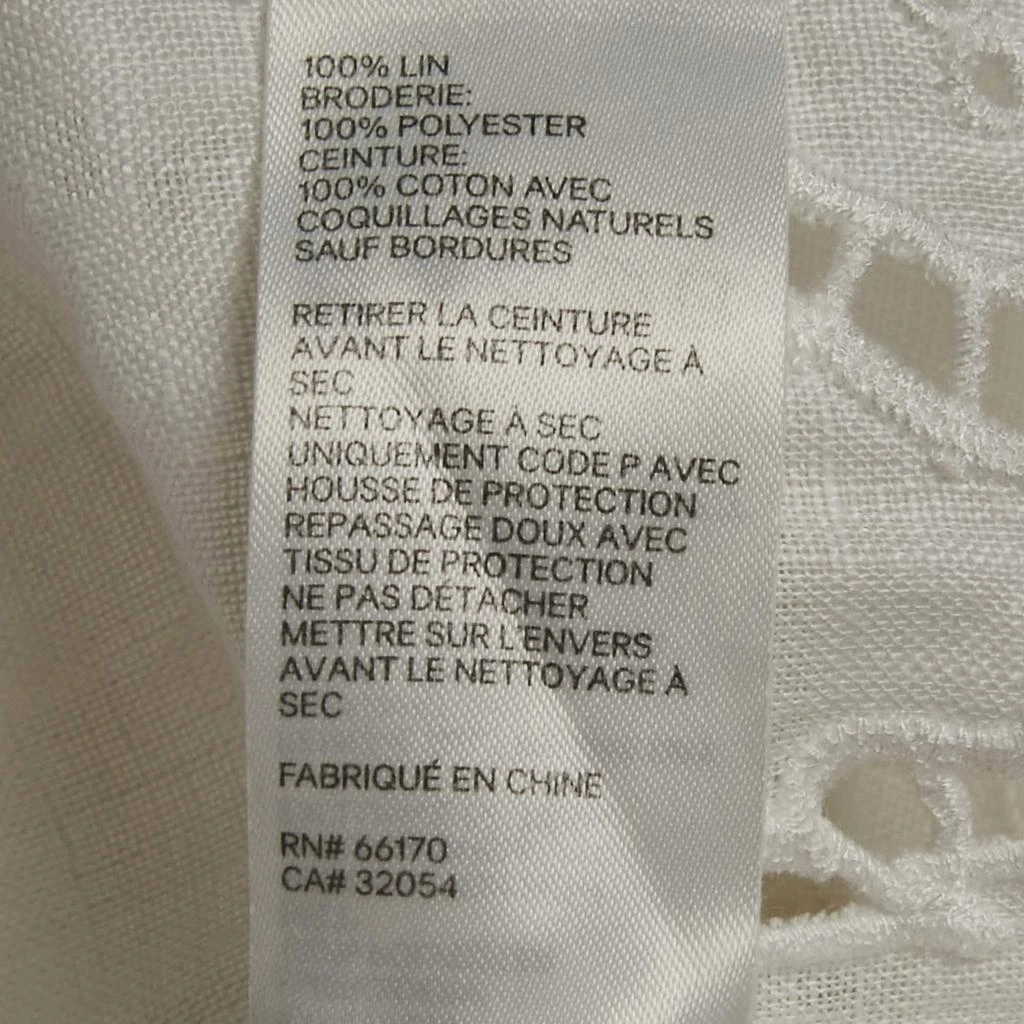 Zimmermann Zimmermann White Broderie Anglaise Linen Carnaby Ruffled Mini Dress M 5