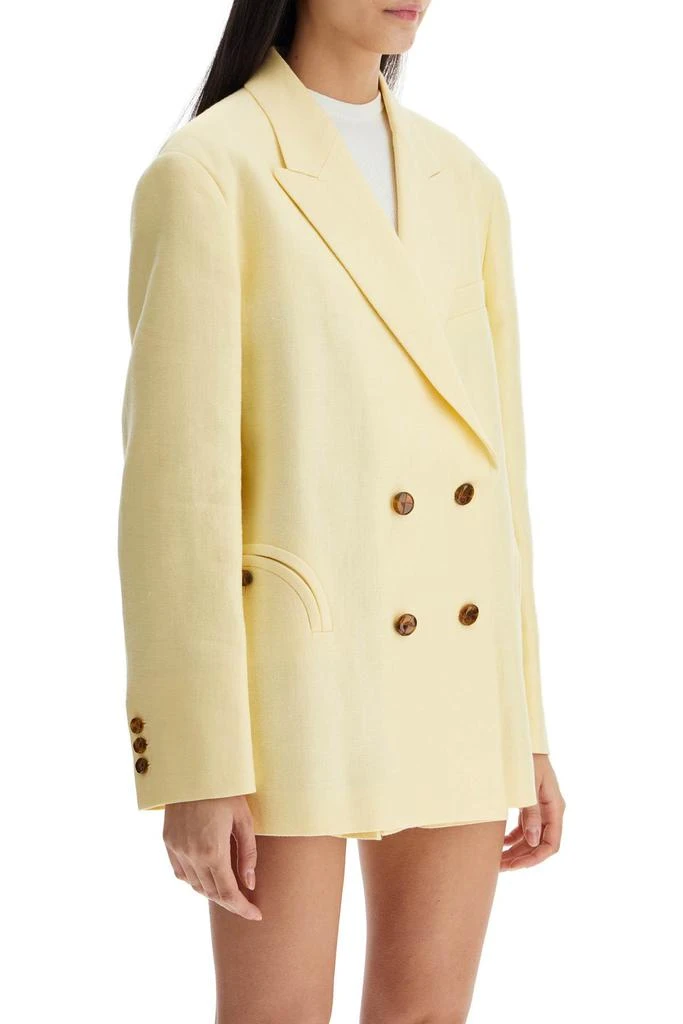 BLAZÉ MILANO light yellow linen oversized blazer 2