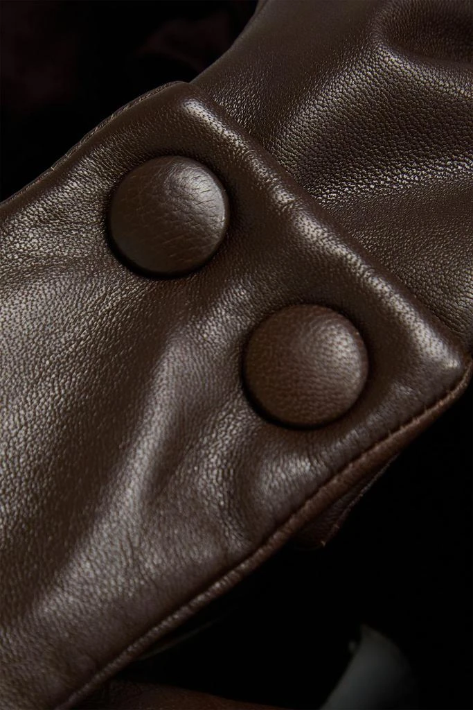 Sandro Leather hooded jacket 4