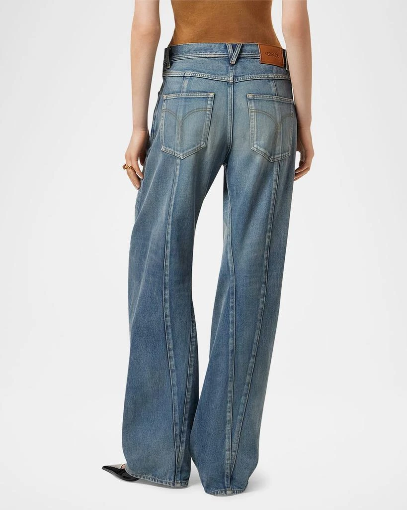 Versace Washed 2000S Straight Leg Jeans 3