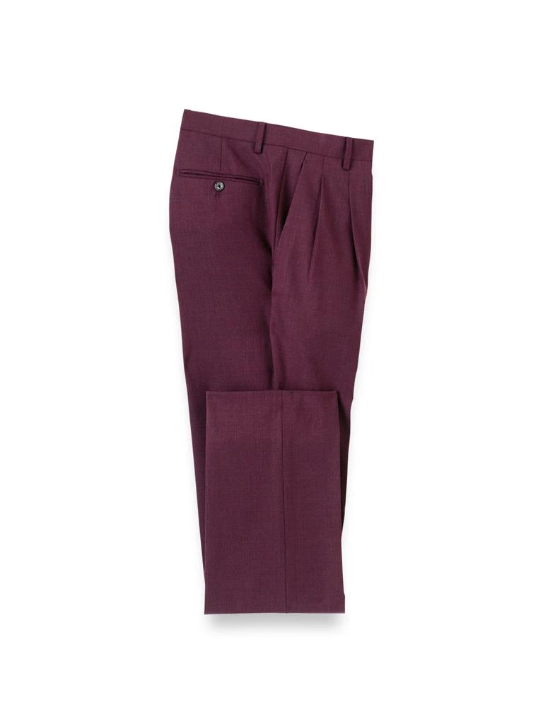 Paul Fredrick Wool Stretch Bengaline Pleated Suit Pants