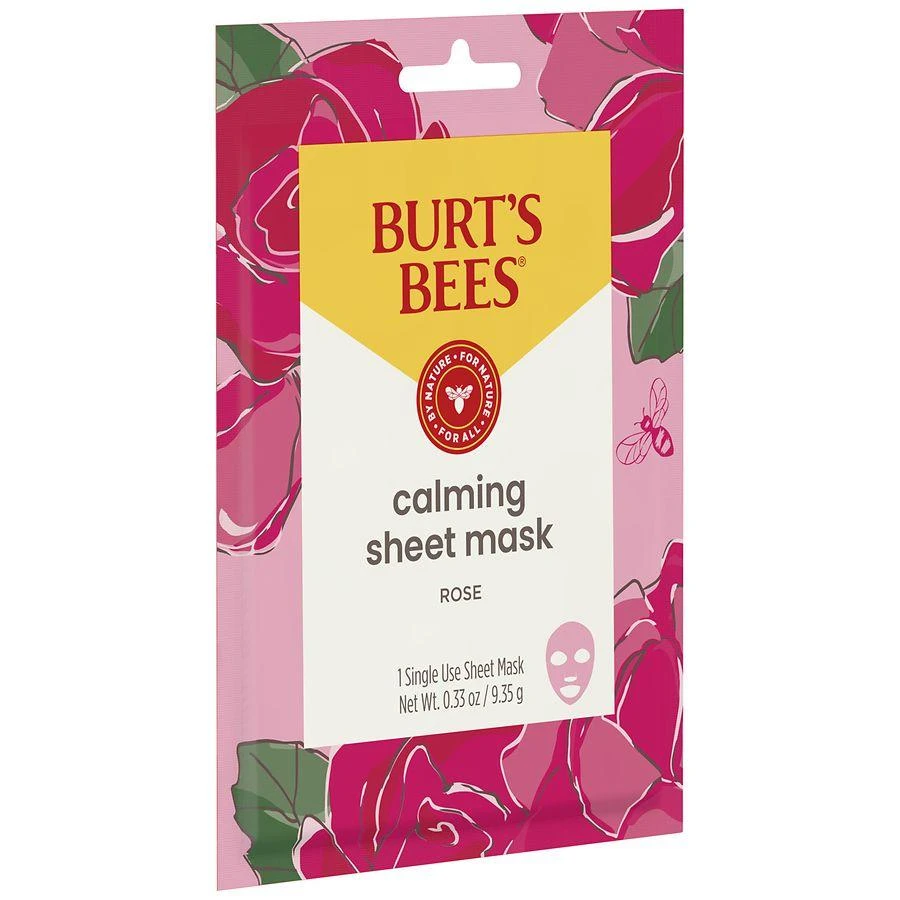 Burt
s Bees Rose Calming Single-Use Sheet Facial Mask Rose 7