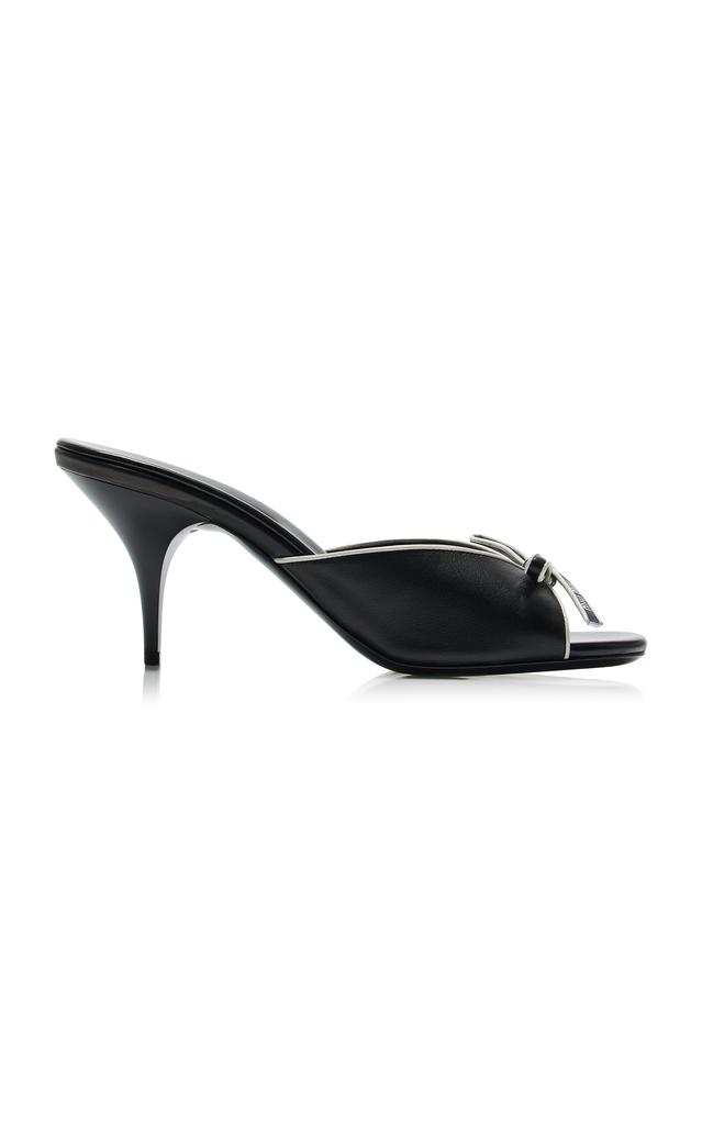 Miu Miu Miu Miu - Ciabatte Leather Mules - Black - IT 37 - Moda Operandi