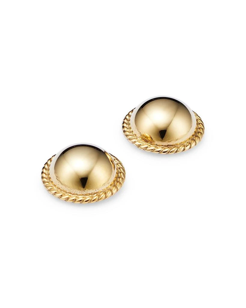 Bloomingdale's Braided-Edge Dome Stud Earrings in 14K Yellow Gold 3